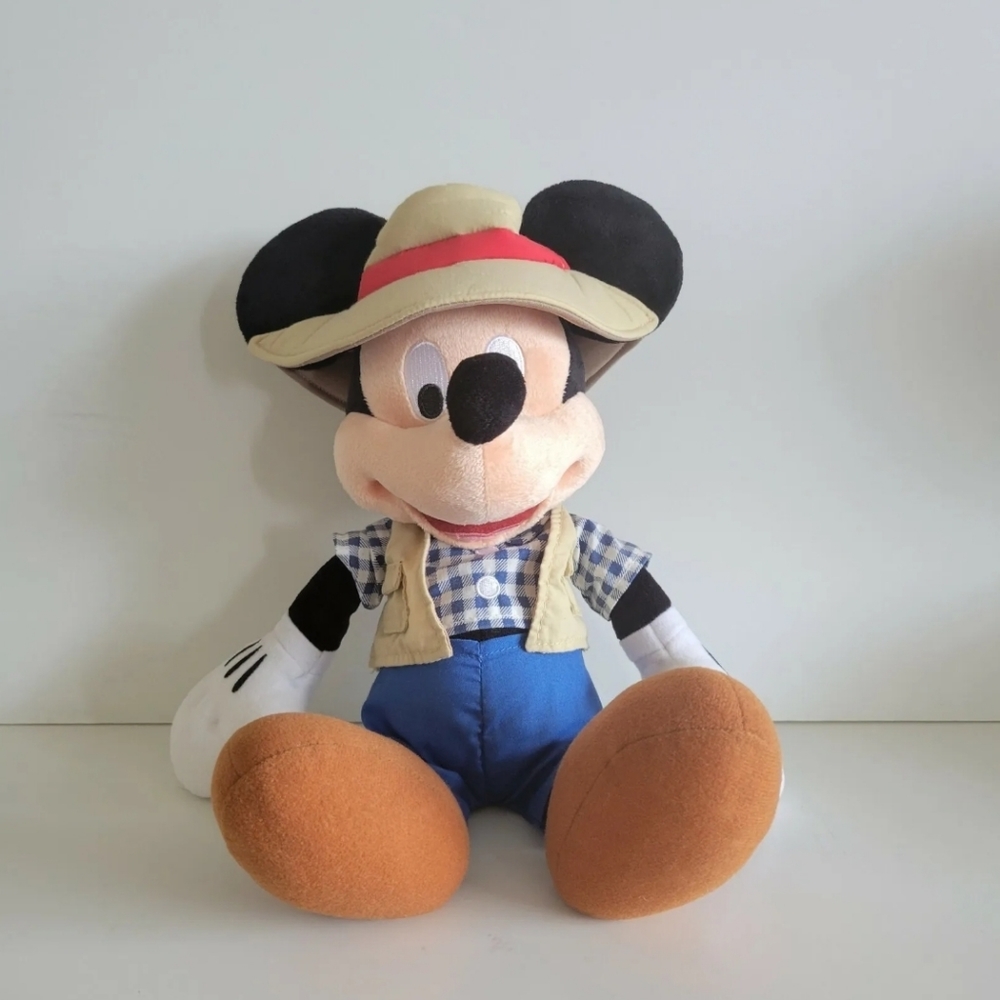 Disneyparks Mickey Mouse Fisherman Camper Outfit Hat Plush 15"